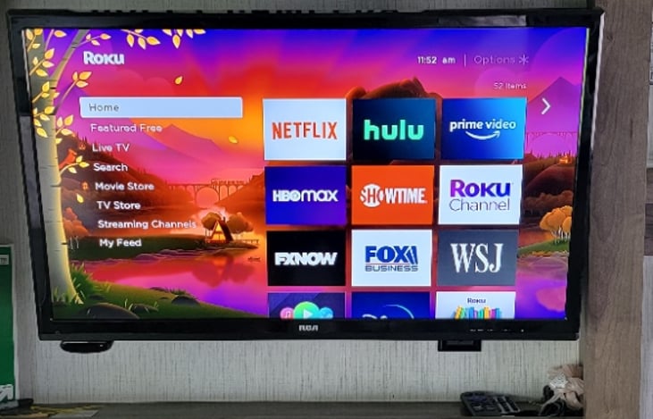 TV with Roku Player (must provide own Wifi to use)