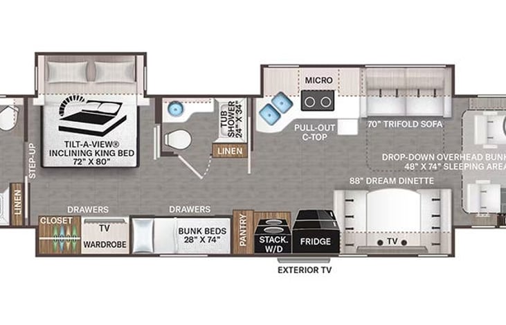 Smart floorplan layout maximizing every inch of living space