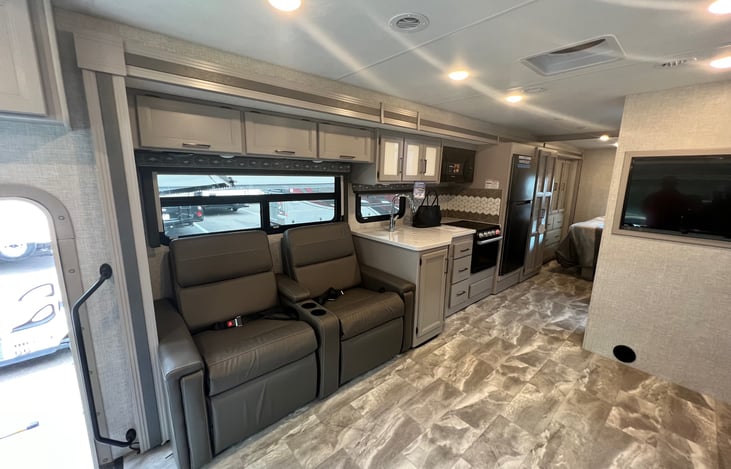 Theatre Seating and Kitchen area