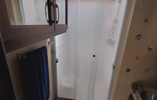 Stationary RV near Harding Lake in Salcha, Alaska