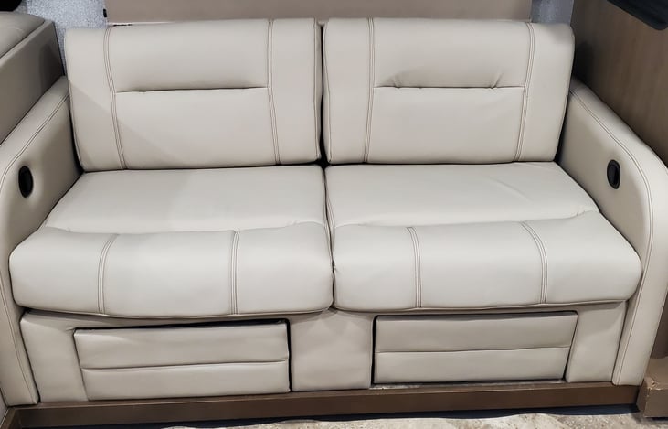 Newly reupholstered pull out convertible couch