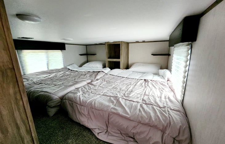 Loft area with 2 twin size mattresses