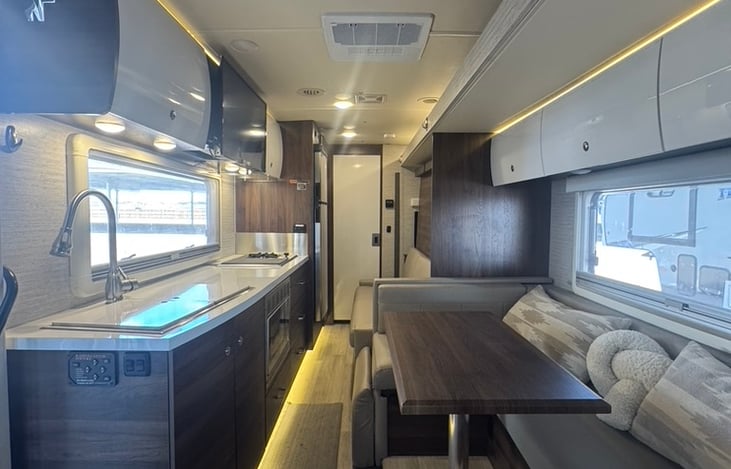 Slide in and traveling space and view.