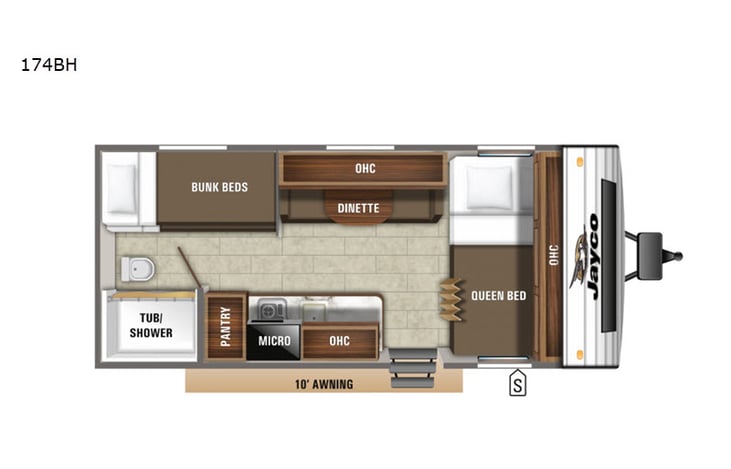 Representative floor plan provided by a trusted RVshare partner.
