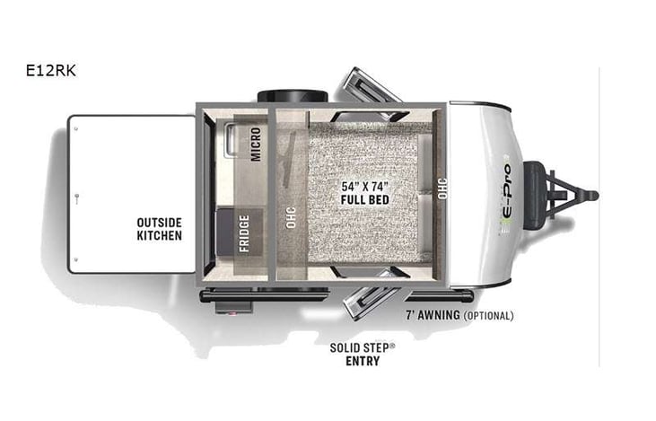 Representative floor plan provided by a trusted RVshare partner.