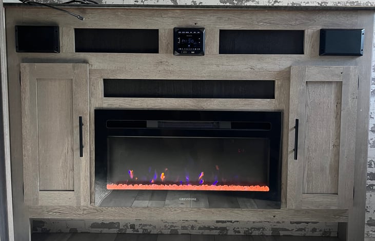 Fully functioning fireplace