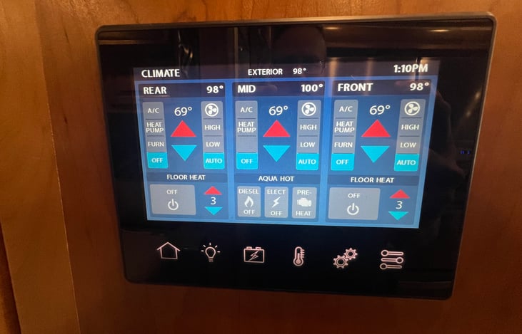Heated floors and AC/Heat controls