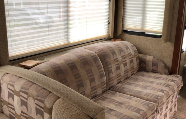 Couch with pullout queen mattress
