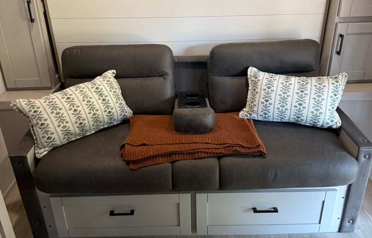 Couch (Behind is the Murphy Bed)