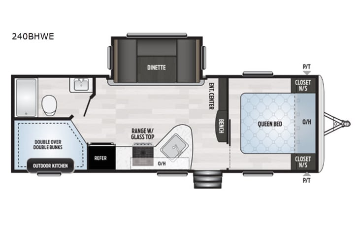 Representative floor plan provided by a trusted RVshare partner.