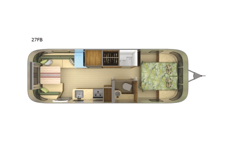 Representative floor plan provided by a trusted RVshare partner.