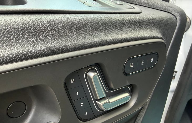 Heated, power, lumbar, seat extension, and memory seat.