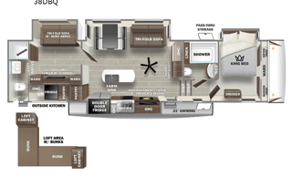 2022 Forest River RV Sabre 38DBQ