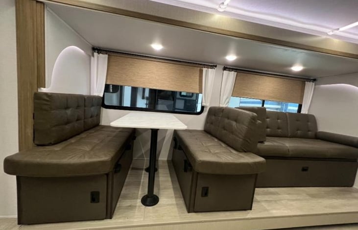 Versa-Lounge converted to expand dinette space.