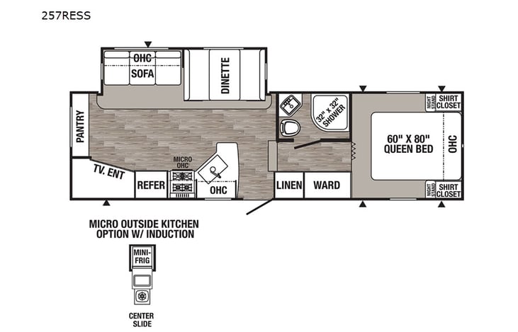 Representative floor plan provided by a trusted RVshare partner.