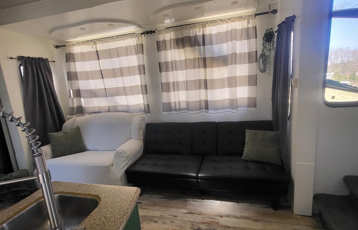 Living Area - Futon, Twin Hide-a-bed, AC, No Table