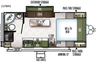 2018 Forest River RV Flagstaff Micro Lite 21FBRS