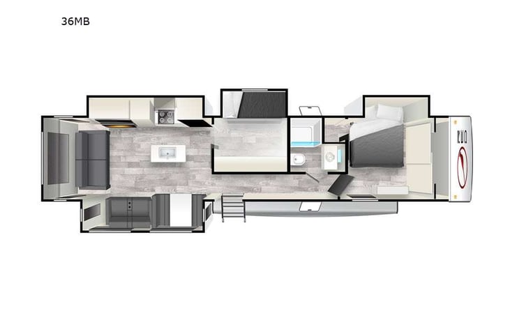 Representative floor plan provided by a trusted RVshare partner.