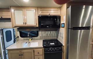 The 2 bathroom RV. No more waiting in line.