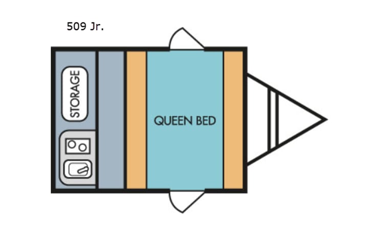 Representative floor plan provided by a trusted RVshare partner.