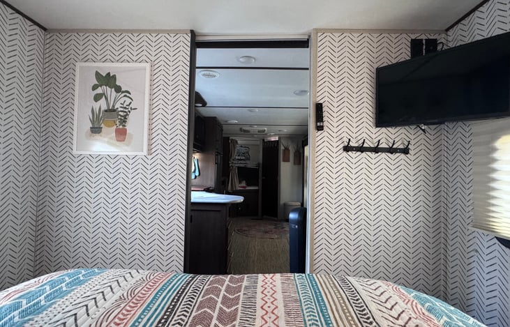 Private bedroom with smart tv