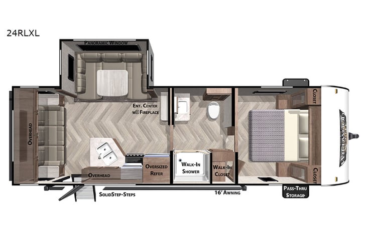 Representative floor plan provided by a trusted RVshare partner.