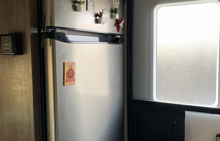 LOOK AT THE SIZE OF THE FRIDGE