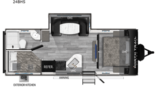 2023 Heartland North Trail 24BHS Bunk house
