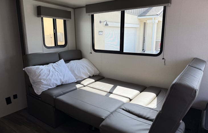 Dinette converted to full size bed.