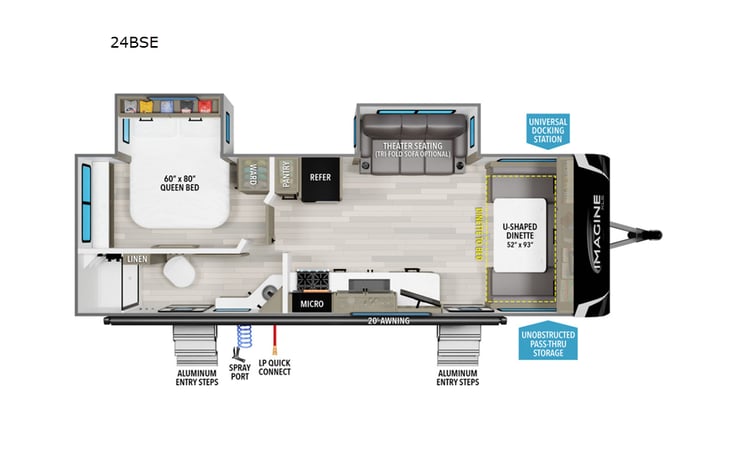 Representative floor plan provided by a trusted RVshare partner.