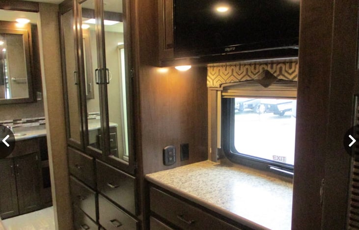 Master vanity and closet space