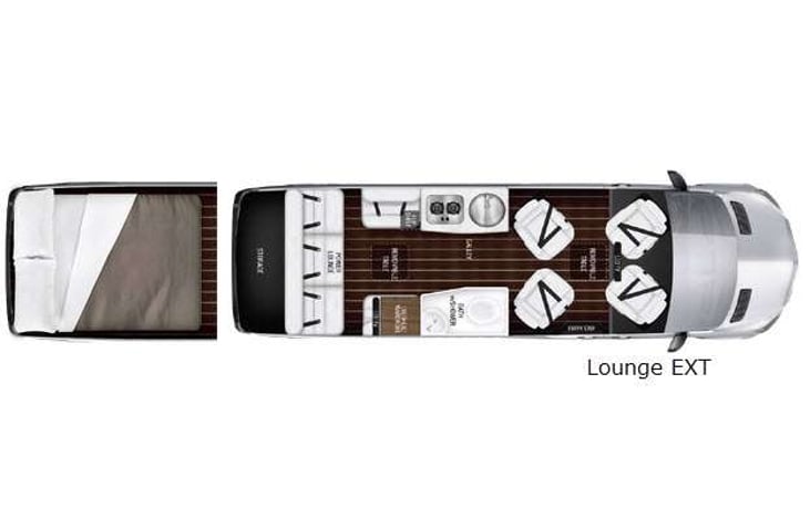 Representative floor plan provided by a trusted RVshare partner.