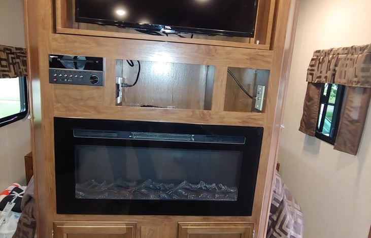 remote fireplace with heater or just ambiance!