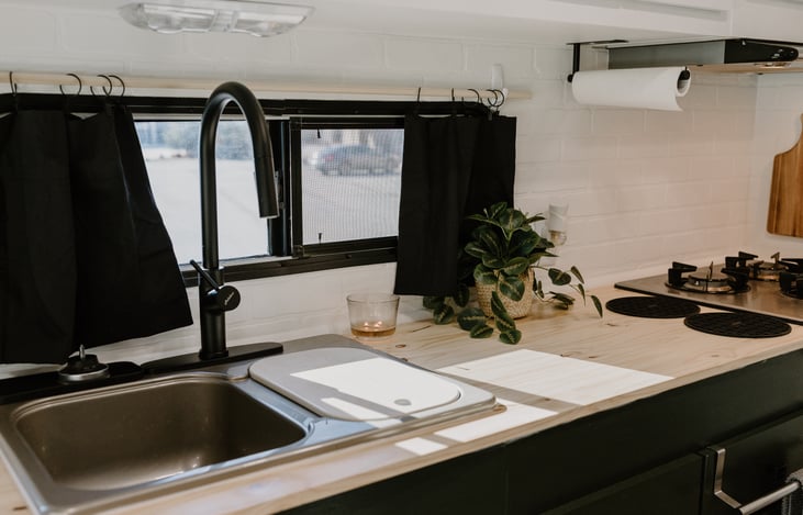 Beautiful kitchen area. Hand made countertops and all new hardware that was specifically designed with you in mind.