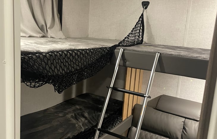 Safety Net On Bunks That Can Be Removed If Not Needed