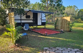 New 2025 RV Stationary. Rural area.