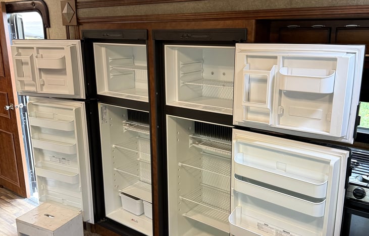 2 large fridge/freezer units. Can run off propane or electric.