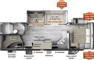 GLAMPING-2021, Queen Master w/Slide out Closet