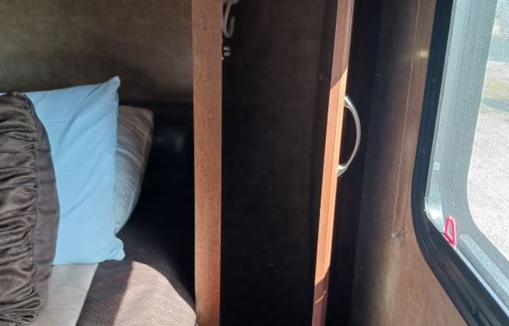 Bedroom closet for extra storage.