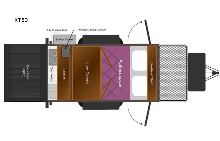 Representative floor plan provided by a trusted RVshare partner.