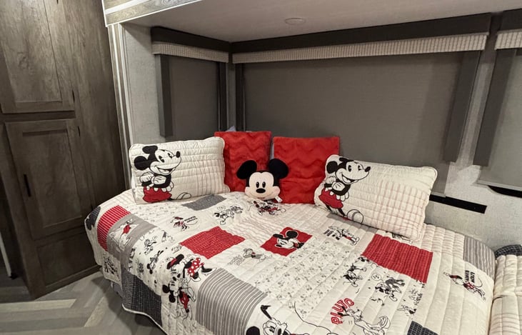 U-dinette converted to XL Full bed.