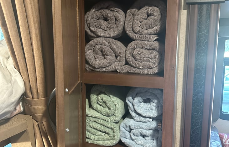 Bath towels, hand towels, and wash cloths