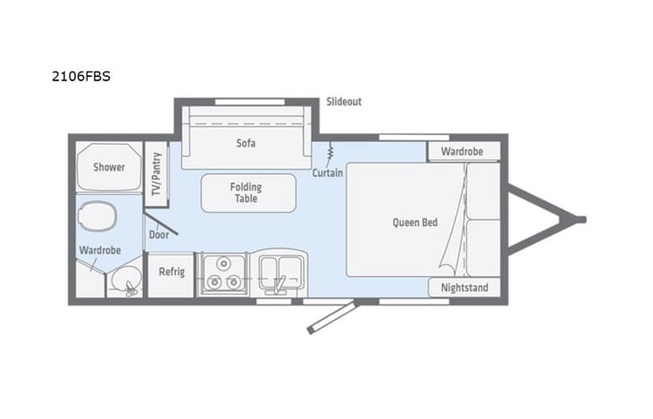Representative floor plan provided by a trusted RVshare partner.