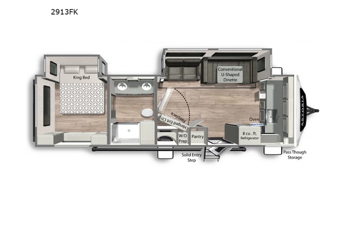 Representative floor plan provided by a trusted RVshare partner.