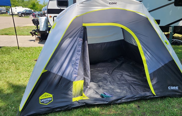 We have tents you can rent if you need extra space!
