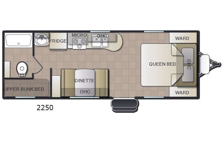 Representative floor plan provided by a trusted RVshare partner.