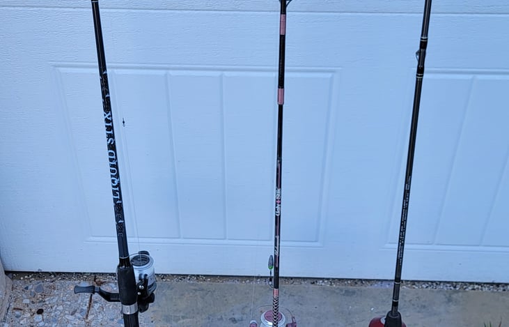 Fishing poles and tackle available.