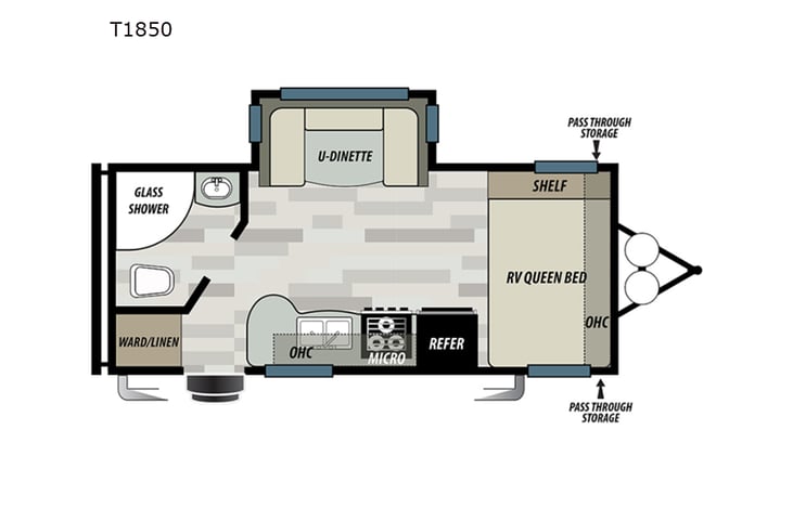 Representative floor plan provided by a trusted RVshare partner.