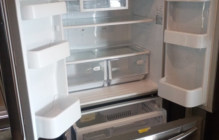 Residential size refrigerator. Bring all the goodies on your trip