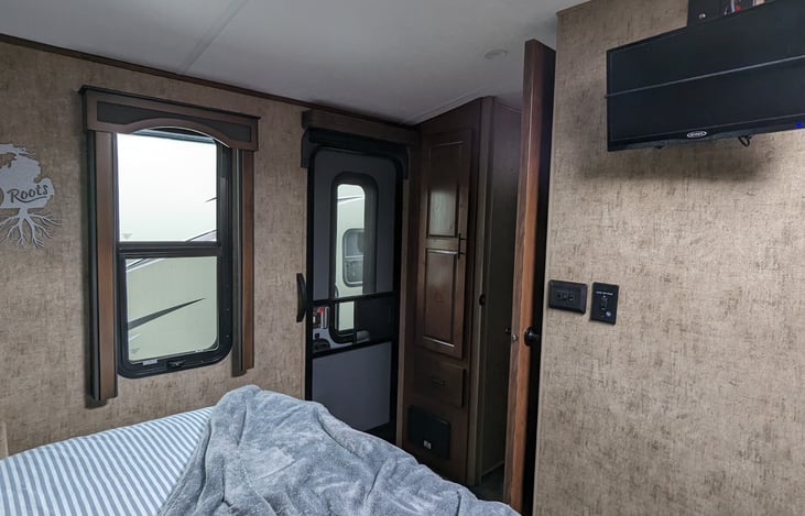 Separate door off the bedroom.